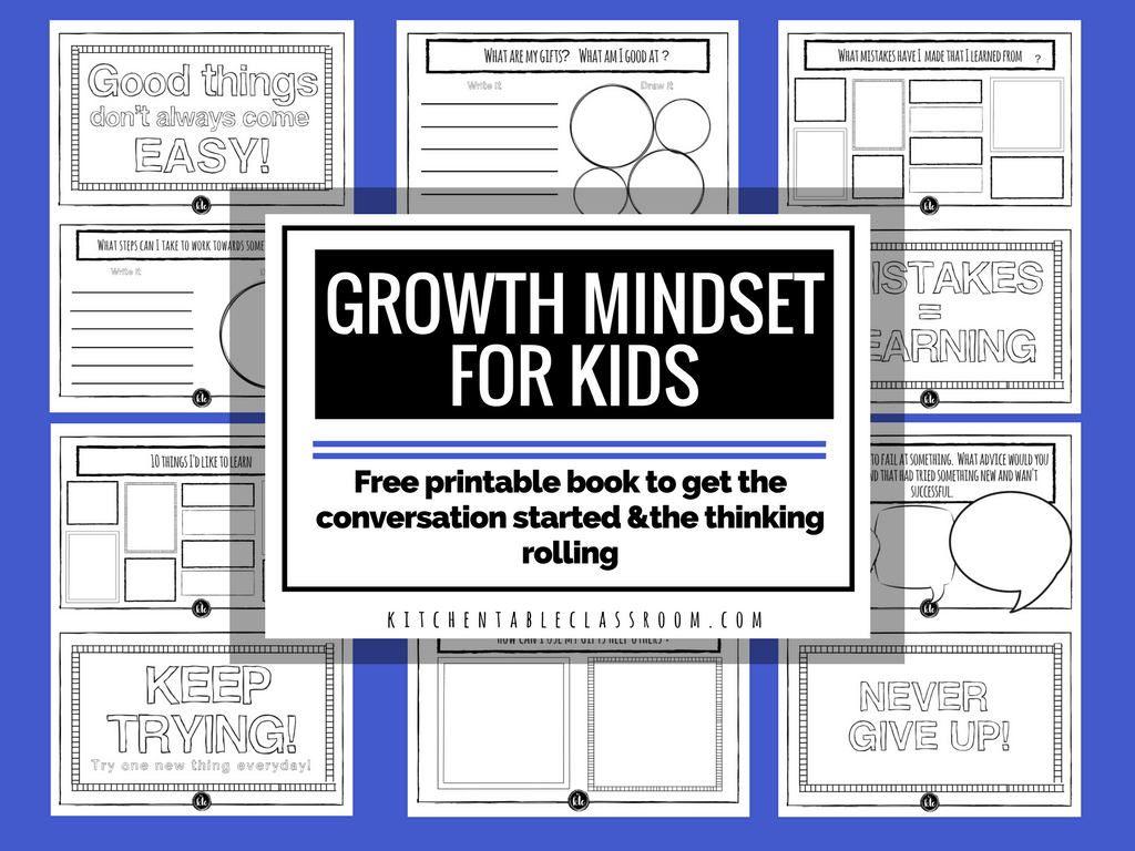 Free Growth Mindset Worksheets  Thrifty Homeschoolers Regarding Growth Mindset Worksheet