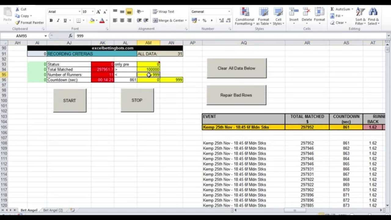Free Horse Racing Odds Data Recorder Bot (Excel Spreadsheet)   Youtube With Excel Horse Racing Templates Spreadsheets Australia