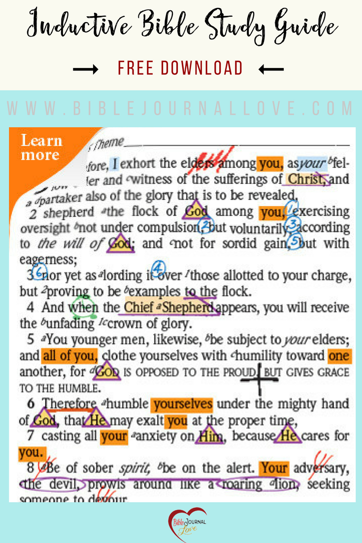 Free Inductive Bible Study Guide – Bible Journal Love With Free Inductive Bible Study Worksheets