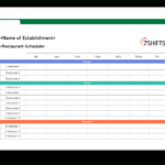 Free Job Scheduling Software Excel Restaurant Schedule Template | Smorad Inside Employee Production Tracking Spreadsheet