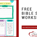 Free Key Bible Worksheet Printable – Heart Of Wisdom Along With Bible Study Worksheets
