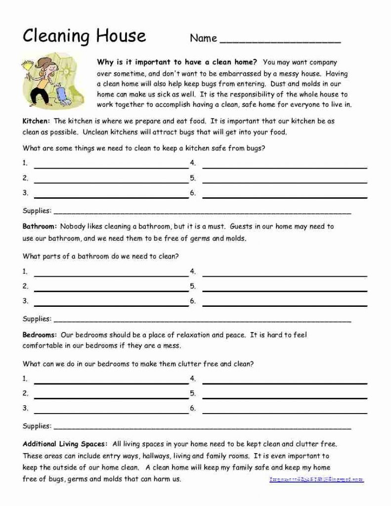 Free Life Skills Worksheets For Special Needs Students Or Free Printable Life Skills Worksheets For Adults