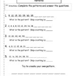 Free Math Worksheets And Printouts Pertaining To Number Patterns Worksheets 3Rd Grade