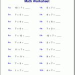 Free Math Worksheets In 7Th Grade Math Worksheets And Answer Key