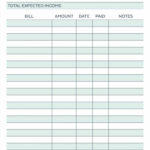 Free Monthly Budget Spreadsheet Planner Worksheet Bills Template For Free Monthly Budget Worksheet