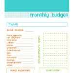 Free Monthly Budgeting Worksheet | .....organize My Life ... For Easy Spreadsheet For Monthly Bills