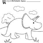 Free Preschool Dinosaur Coloring Worksheet Intended For Free Preschool Worksheets To Print