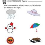 Free Preschool Weather Worksheet Intended For Weather Worksheets Pdf