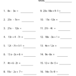 Free Printable Algebra Variable Expressions Worksheet With Math Variable Worksheets