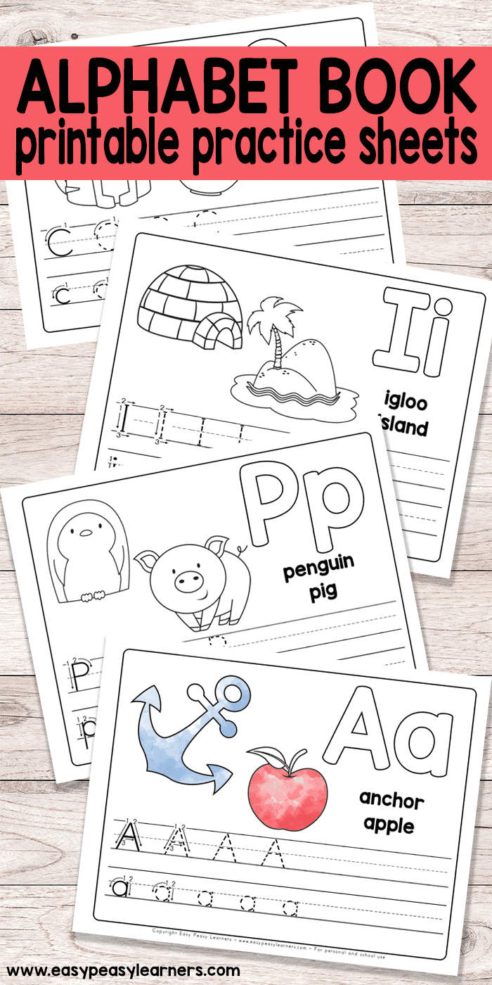 Free Printable Alphabet Book  Alphabet Worksheets For Prek And K Together With Free Printable Alphabet Worksheets