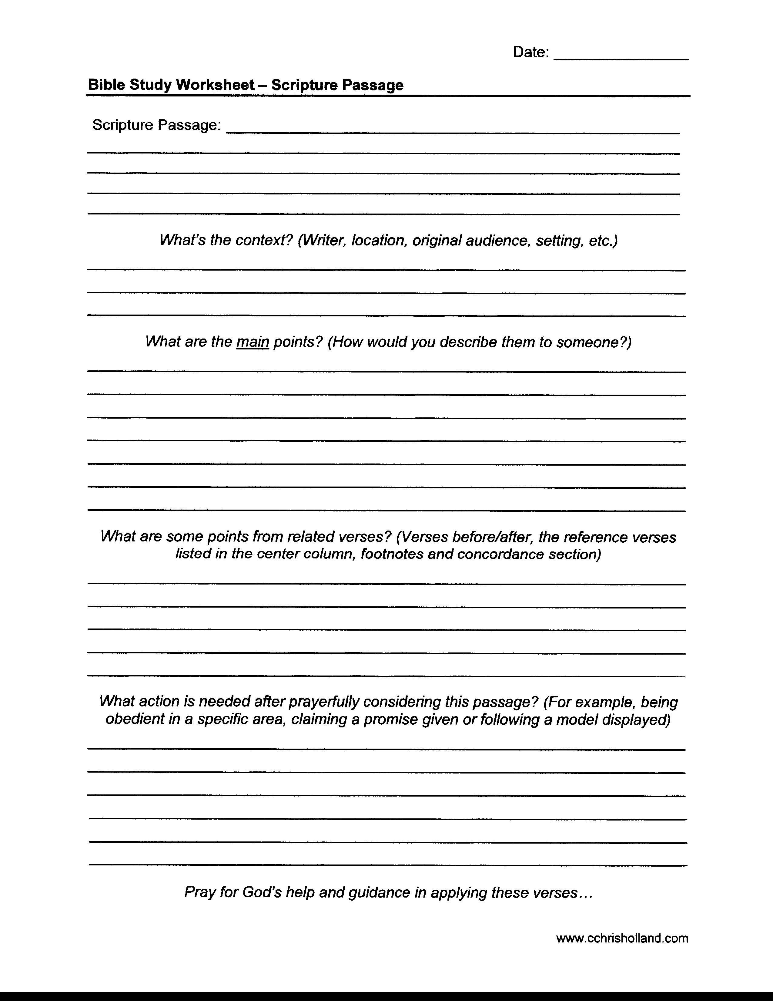Free Printable Bible Worksheets Pertaining To Middle School Bible Study Worksheets