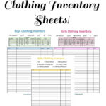 Free Printable Clothing Inventory Sheets | 2017 Printable Planners ... Within Hot Wheels Inventory Spreadsheet
