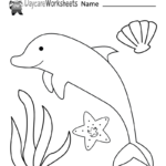 Free Printable Dolphin Coloring Worksheet For Preschool Intended For Coloring Worksheets For Preschool