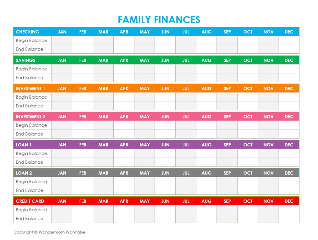 Free Printable Family Budget Worksheets Within Family Budget Worksheet