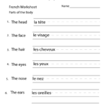 Free Printable French Body Parts Worksheet And Body Image Worksheets