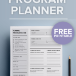 Free Printable Funeral Program Planner | Funeral Program Templates ... In Funeral Cost Spreadsheet
