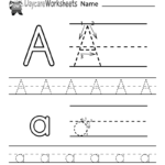 Free Printable Letter A Alphabet Learning Worksheet For Preschool Intended For Free Printable Alphabet Worksheets