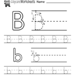 Free Printable Letter B Alphabet Learning Worksheet For Preschool Or Learning The Alphabet Worksheets