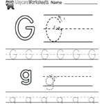 Free Printable Letter G Alphabet Learning Worksheet For Preschool Throughout Letter G Printable Worksheets