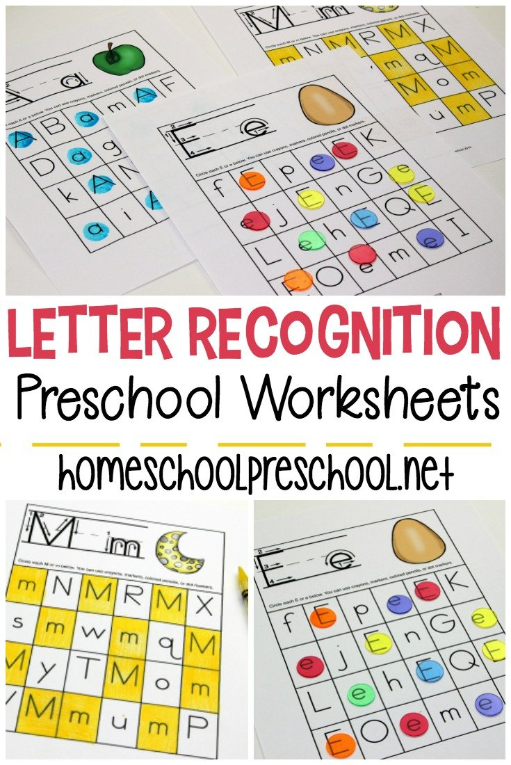 Free Printable Letter Recognition Worksheets For Preschoolers Pertaining To Preschool Letter Recognition Worksheets
