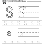 Free Printable Letter S Alphabet Learning Worksheet For Preschool Intended For Preschool Worksheets Alphabet