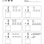 Free Printable Math Addition Worksheet For Kindergarten With Free Printable Math Addition Worksheets For Kindergarten