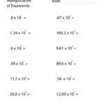 Free Printable Multiplication Of Exponents Worksheet For Eighth Grade For 8Th Grade Worksheets