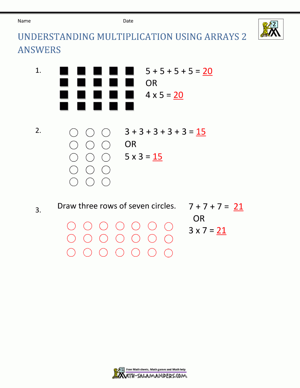 Free Printable Multiplication Worksheets 2Nd Grade Also Commutative Property Of Multiplication Worksheets Pdf