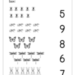 Free Printable Number Matching Worksheets For Kindergarten And Together With Matching Numbers Worksheets