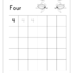Free Printable Number Tracing And Writing 110 Worksheets  Number Pertaining To Number 4 Worksheets