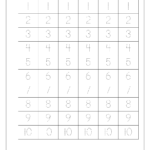 Free Printable Number Tracing And Writing 110 Worksheets  Number Throughout Writing Numbers Worksheet