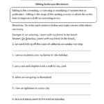 Free Printable Sentence Correction Worksheets  Free Printable Regarding Grammar Correction Worksheets