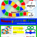 Free Printable Spanish Numbers  Colors Game  Pk1Homeschoolfun Also Spanish Colors Worksheet