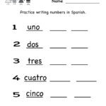 Free Printable Spanish Worksheet For Kindergarten As Well As Printable Spanish Worksheets