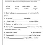 Free Printable Worksheets For 2Nd Grade Vocabulary Worksheet For 2Nd Intended For 2Nd Grade Vocabulary Worksheets
