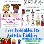 Free Printables For Autistic Children And Their Families Or Caregivers With Regard To Worksheets For Kids With Autism