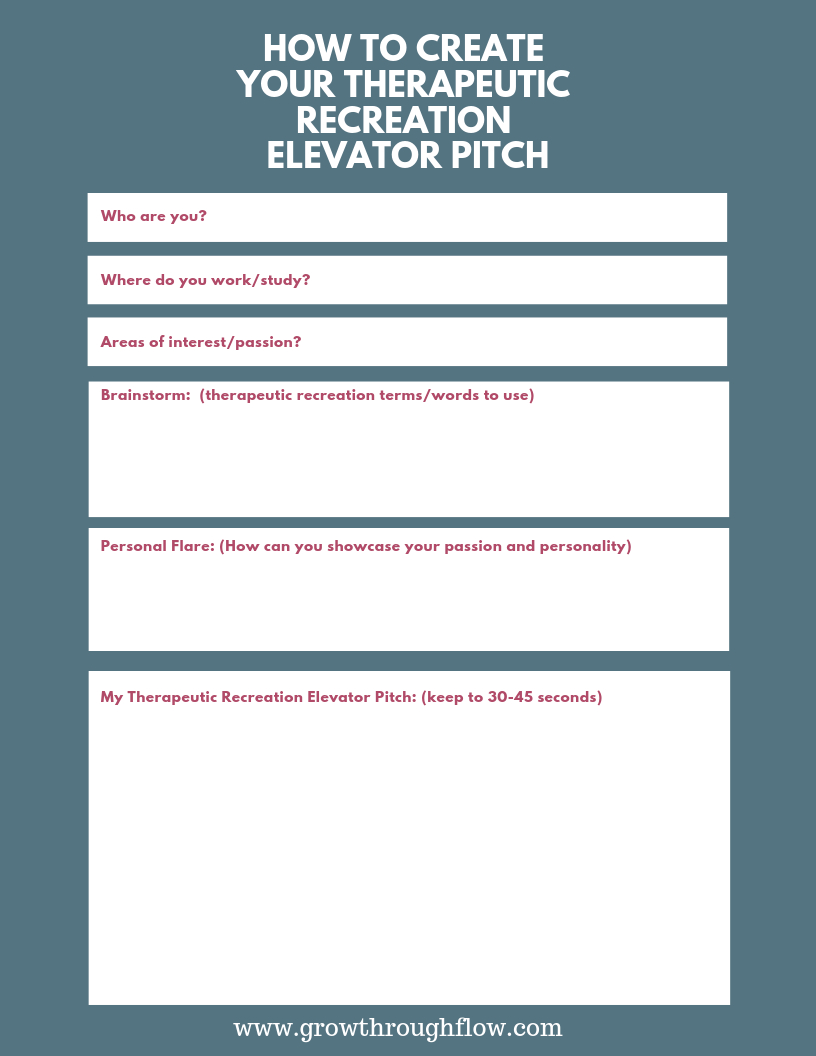 Free Resources  Grow Through Flow And Elevator Speech Worksheet
