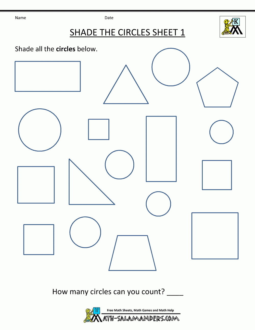 Free Shape Worksheets Kindergarten Pertaining To Shapes Worksheets For Kindergarten