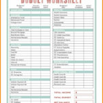 Free Simple Household Budget Worksheet Pdf Y Monthly  Smorad Together With Budget Worksheet Pdf