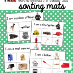 Free Sorting Mats For Community Workers  The Measured Mom Together With Community Helpers Police Officer Worksheet