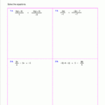 Free Worksheets For Linear Equations Grades 69 Prealgebra Pertaining To Equations And Inequalities Worksheet