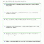 Free Worksheets For Ratio Word Problems Also Grade 6 Worksheets