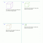 Free Worksheets For The Volume And Surface Area Of Cubes Together With Surface Area Of Prisms And Cylinders Worksheet
