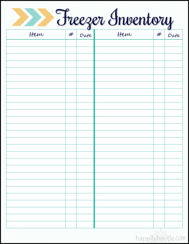 Freezer Inventory Template Demir.isoConsulting.co for Pantry