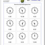 Full And Half Hours Intended For Telling Time To The Half Hour Worksheets