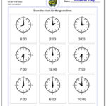 Full And Half Hours Regarding Telling Time To The Half Hour Worksheets