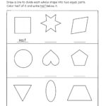 Fun Activity On Fractions Half 12 Worksheets For Children Inside Dividing Shapes Into Equal Parts Worksheet