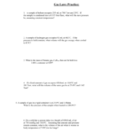 Gas Laws Review Worksheet Pertaining To Gas Laws Practice Worksheet