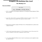 Gas Laws Worksheet 2 Boyle Charles And Combined Gas Laws In Combined Gas Law Worksheet Answer Key