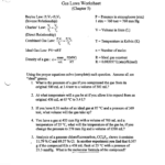 Gas Laws Worksheet New For Combined Gas Law Worksheet Answer Key